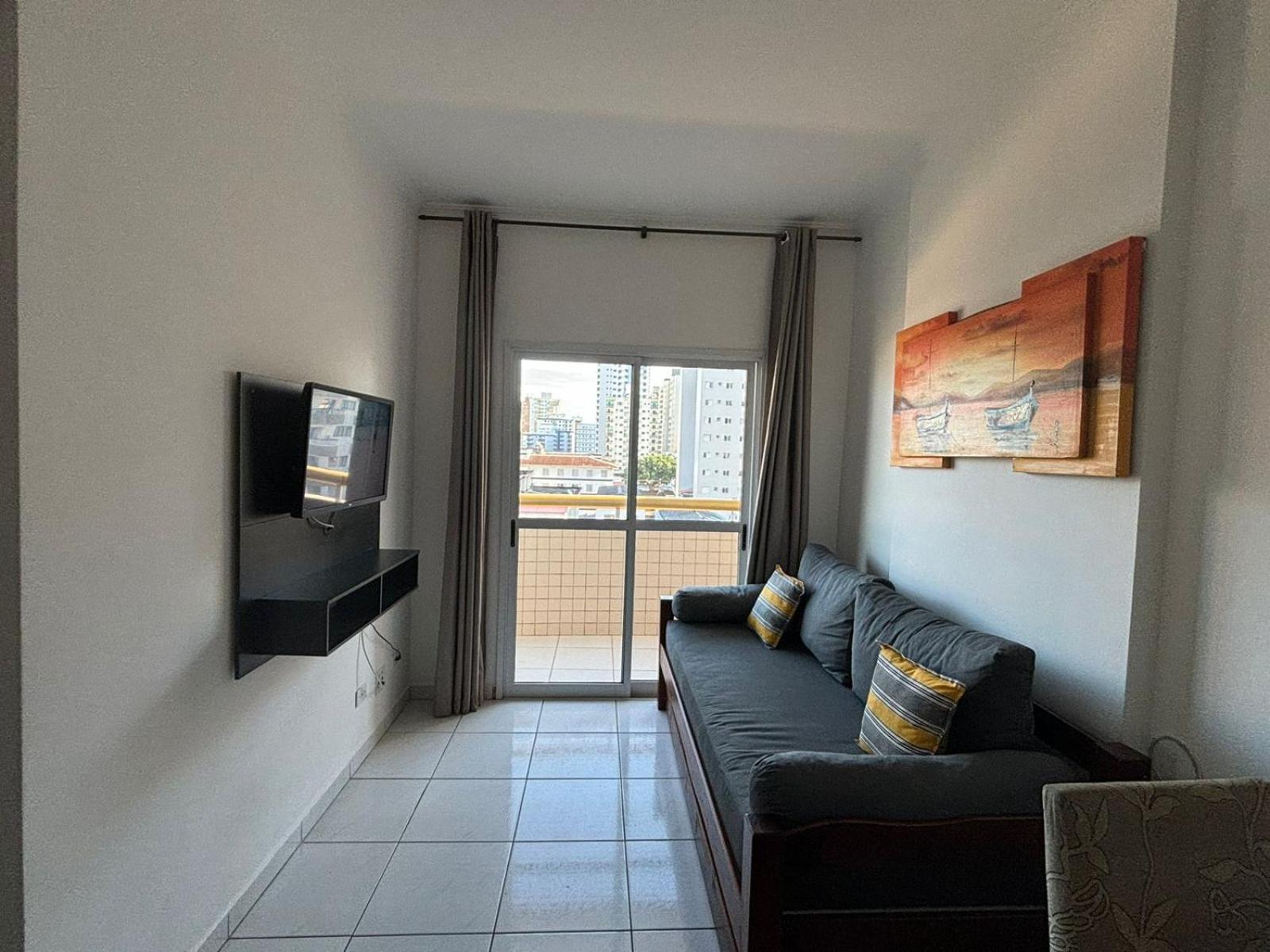 プライア・グランデLindo Apto 300M Praia Da Ocian E Centro - Vista Mar- Varanda Sacada - Wi-Fi 300 Mbps - Vaga De Garagem - Acomoda Ate 6 Pessoasアパートメント エクステリア 写真